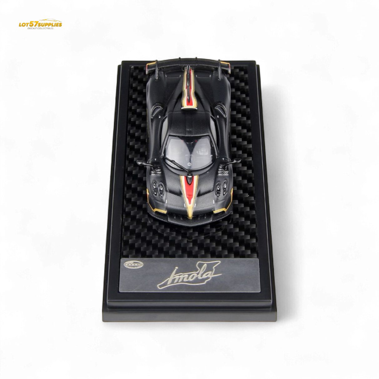 LCD Pagani Imola Matte Black Carbon 1:64
