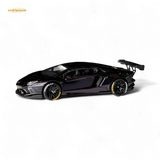 King Model Lamborghini Aventador LP700-4 Purple Carbon Fiber 1:64