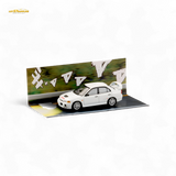 Hobby Japan Mitsubishi Lancer Evolution IV White 1:64