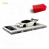 Flame Ferrari 458 GT LB Wide-Body - White 1:64 Resin