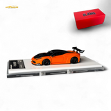 Flame Ferrari 458 LB Wide-Body Pearl Orange 1:64