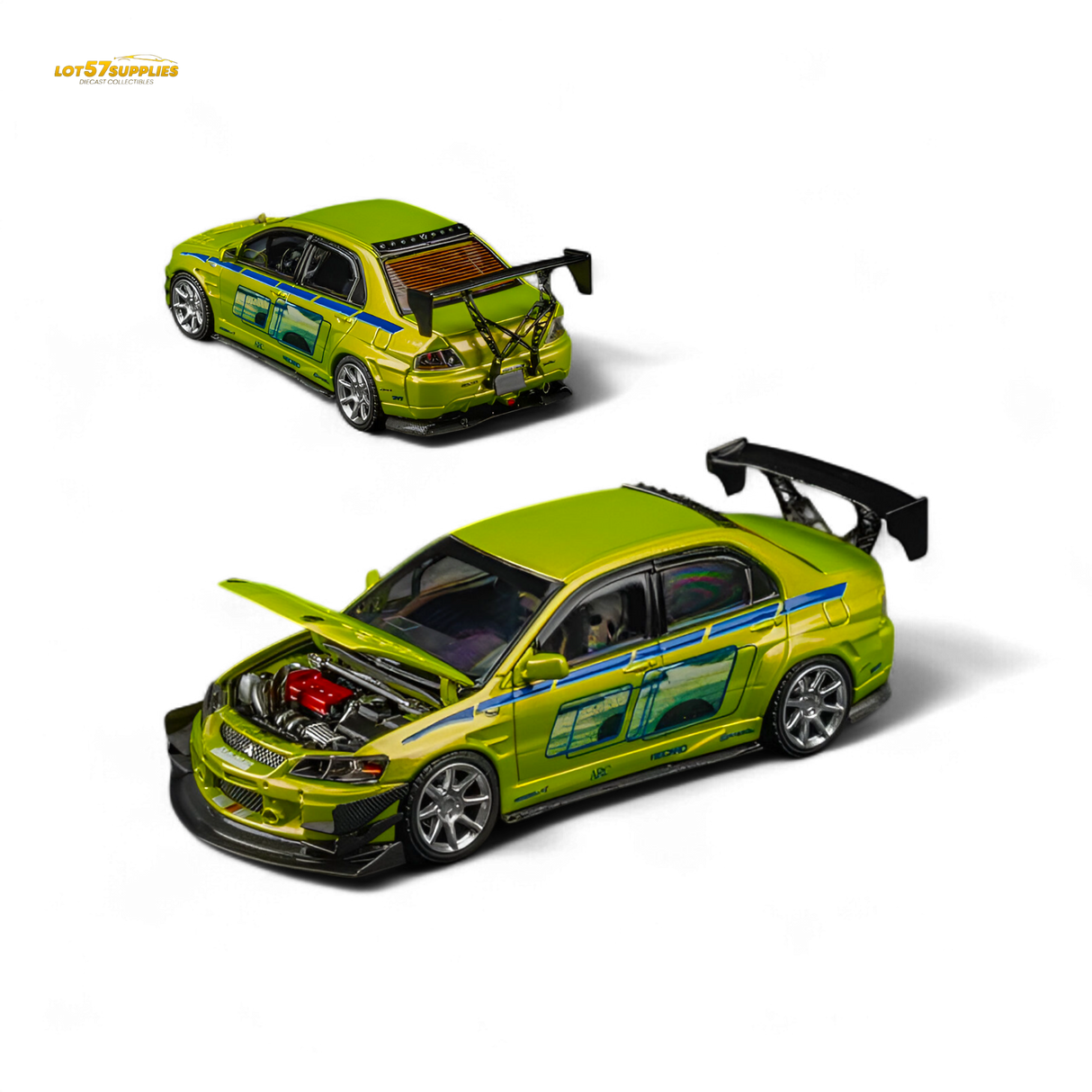 Findclassically Mitsubishi Lancer Evo 9 FNF Bryan Livery Green 1:64