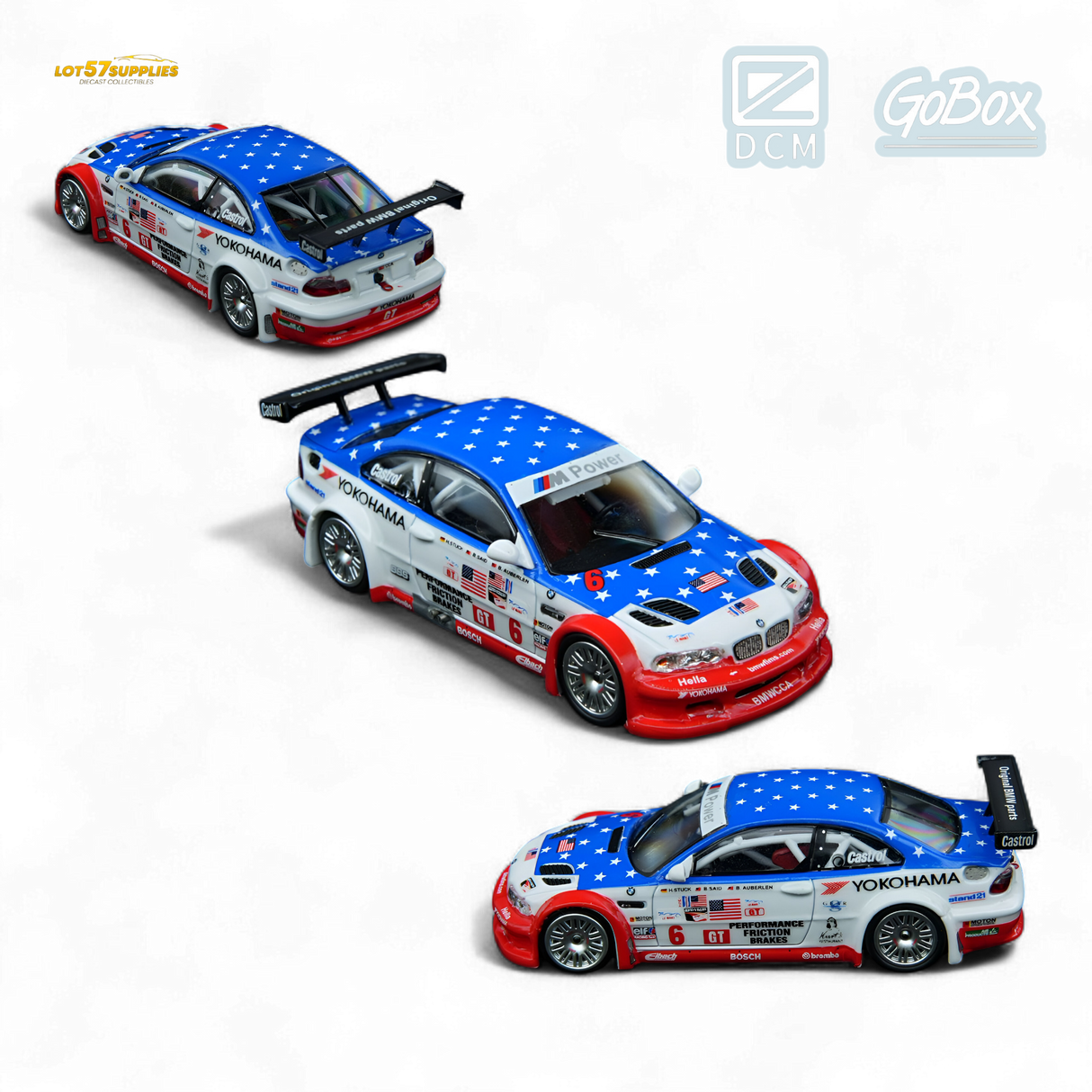 DCM & GOBOX BMW M3 GTR E46 Yokohama 6 1:64