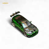 SW BMW M4 GTR Widebody Kit Gem Green 1:64