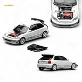 Motorhelix Honda Civic Type R EK9 J's Racing Livery White 1:64