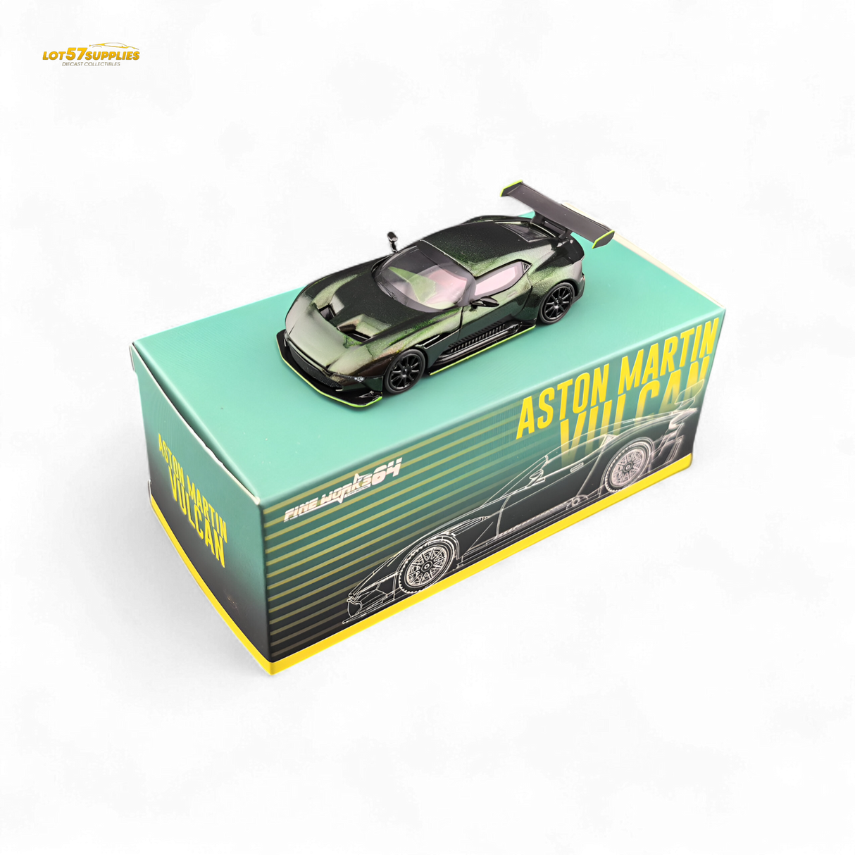 Fine Works64 Aston Martin Vulcan Chameleon Green 1:64