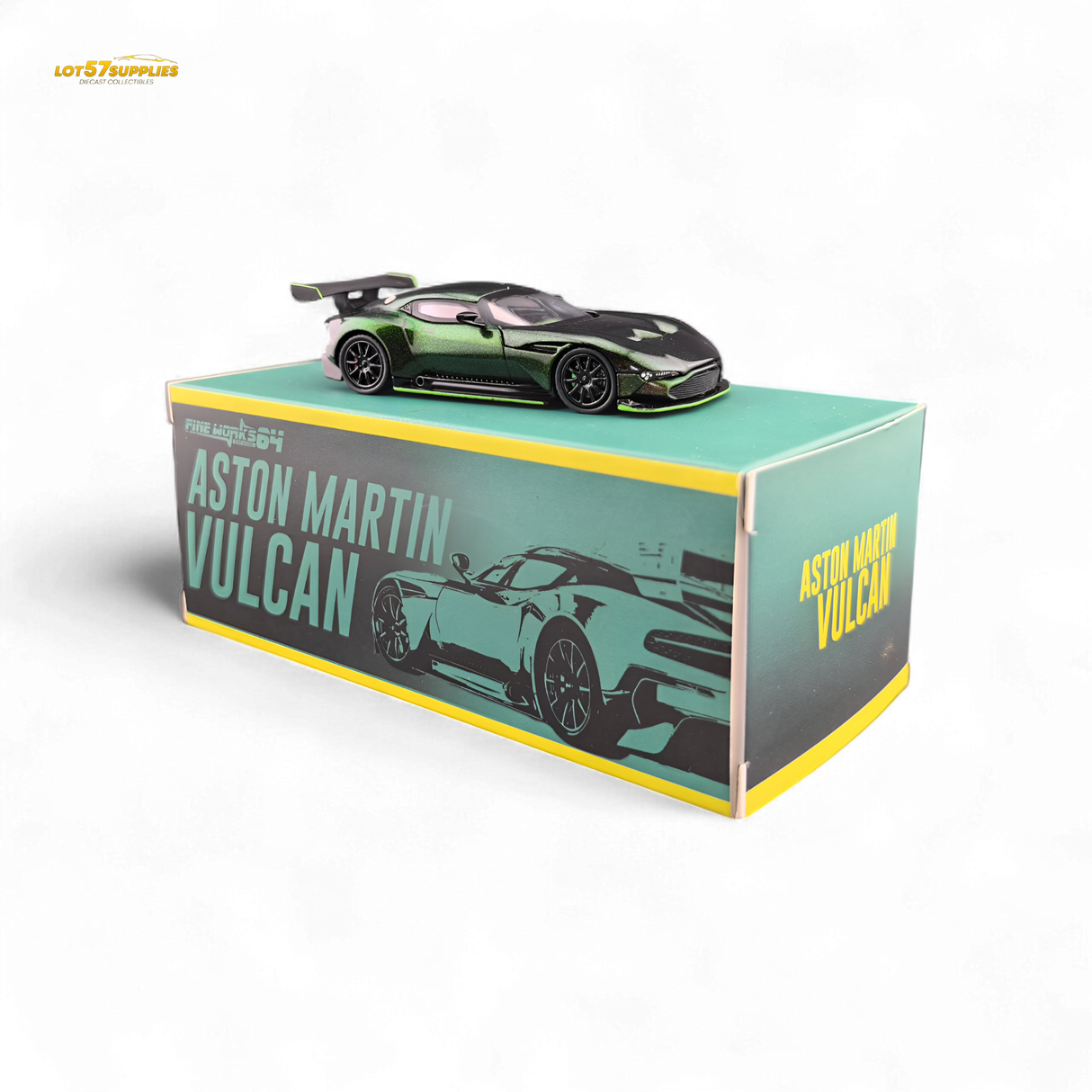 Fine Works64 Aston Martin Vulcan Chameleon Green 1:64