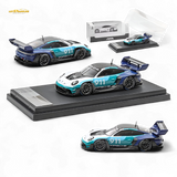 (Pre-Order) HKM Porsche 911 GT3 R Rennsport Blue-White 1:64