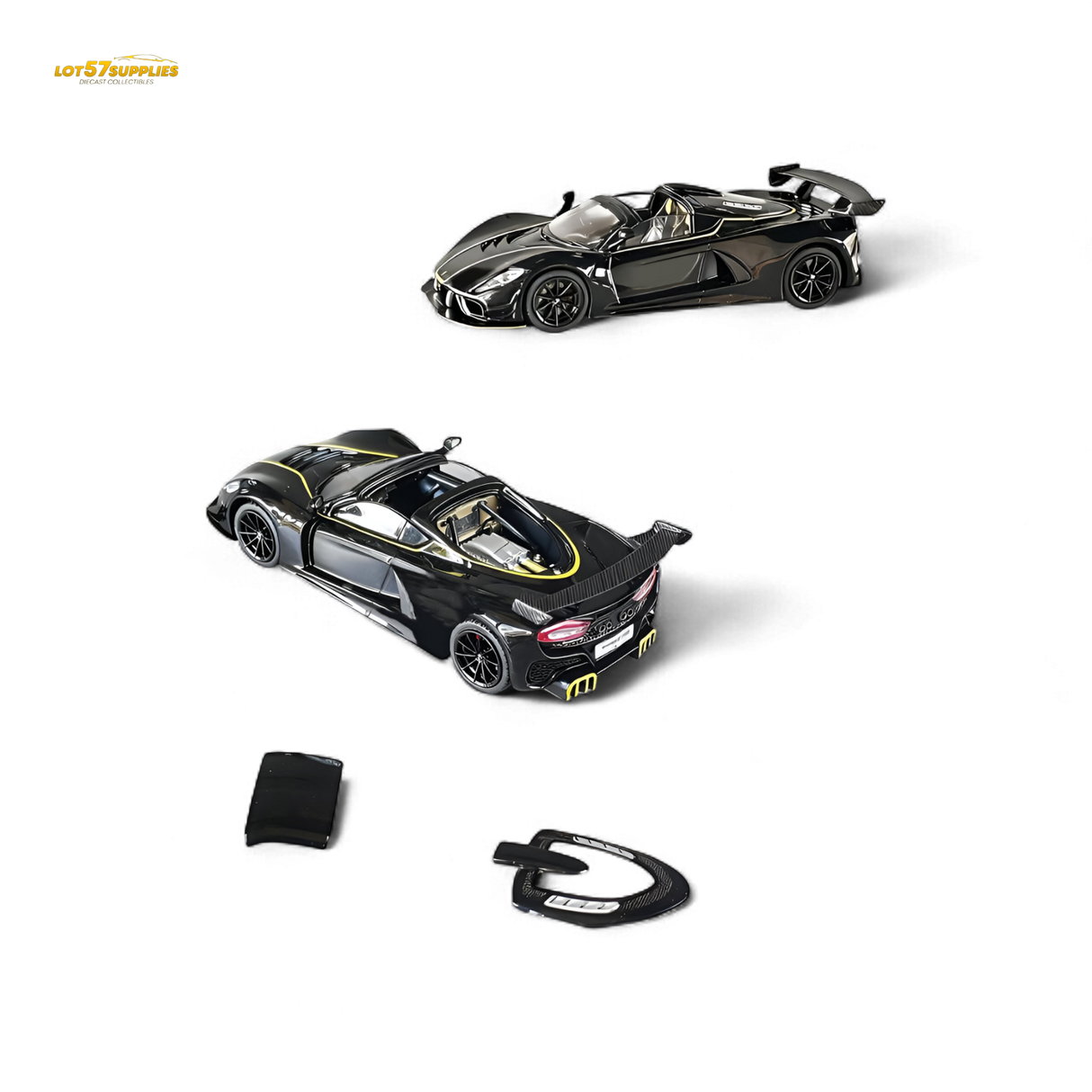 Rhino Model RM Hennessey Venom F5 Black 1:64