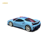 Rotating Wheel Ferrari 488 Pista Prata Blue 1:64