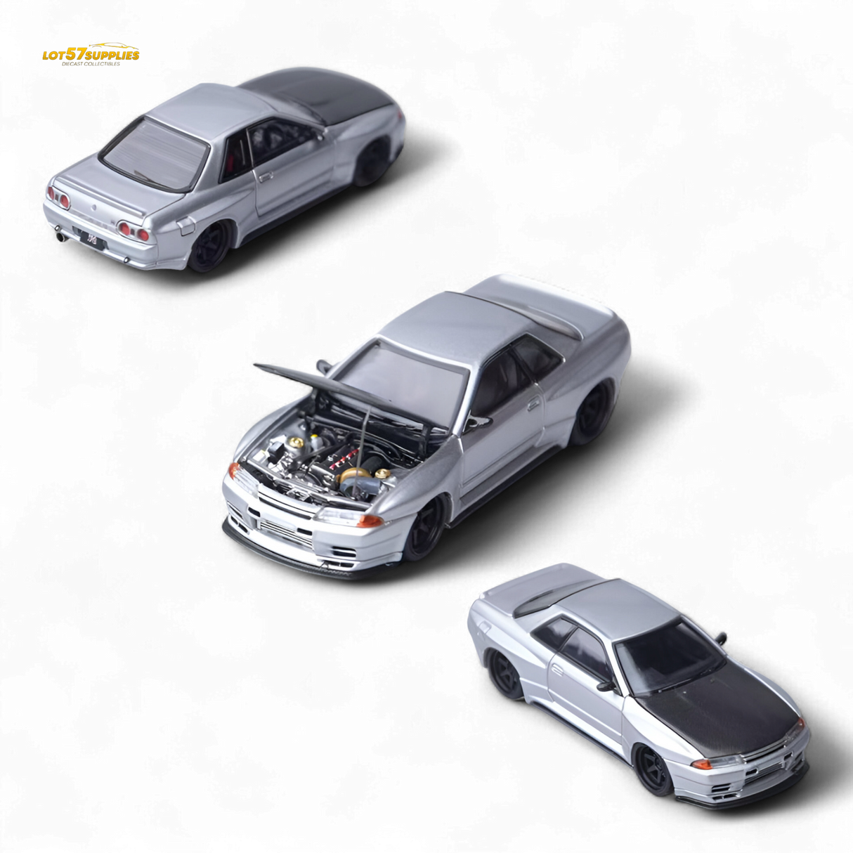 Focal Horizon Skyline GT-R R32 Silver Garage Active 1:64