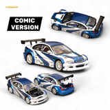 (Pre-Order) Ghost Player BMW E46 M3 GTR White Blue Comic NFS Livery 1:64