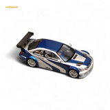 (Pre-Order) Ghost Player BMW E46 M3 GTR Silver Blue 1:64