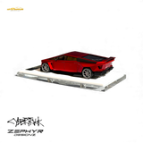 404ERROR Tesla Cybertruck Custom Widebody Lowered - Metallic Red 1:64