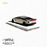 404ERROR Tesla Cybertruck Custom Widebody Lowered - Silver 1:64