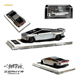 404ERROR Tesla Cybertruck Custom Widebody Lowered - Silver 1:64