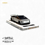 404ERROR Tesla Cybertruck Custom Widebody Lowered - Silver 1:64