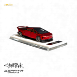 404ERROR Tesla Cybertruck Custom Widebody Lowered - Metallic Red 1:64