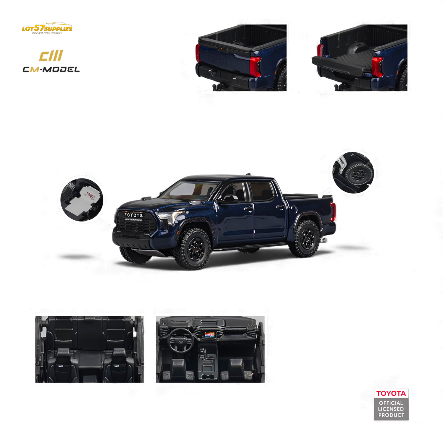 CM MODEL Toyota Tundra Metallic Blue 1:64