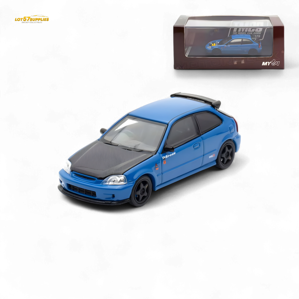 Motorhelix Honda Civic EK9 Blue 1:64