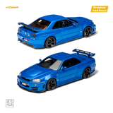 Cars' Lounge Nissan Skyline GT-R R34 Z-TUNE Bayside Blue 1:64