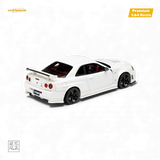 Car's Lounge Skyline GT-R R34 Z-TUNE Pearl White 1:64