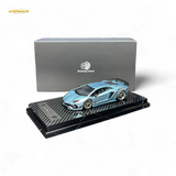 Rotating Wheel Lamborghini Aventador S - Ice Blue 1:64