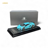 Rotating Wheel Lamborghini Aventador S Pearl Blue 1:64