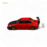 Findclassically Mitsubishi Lancer 9th Gen Red Carbon Hood 1:64