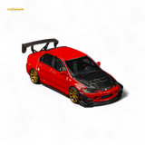 Findclassically Mitsubishi Lancer 9th Gen Red Carbon Hood 1:64