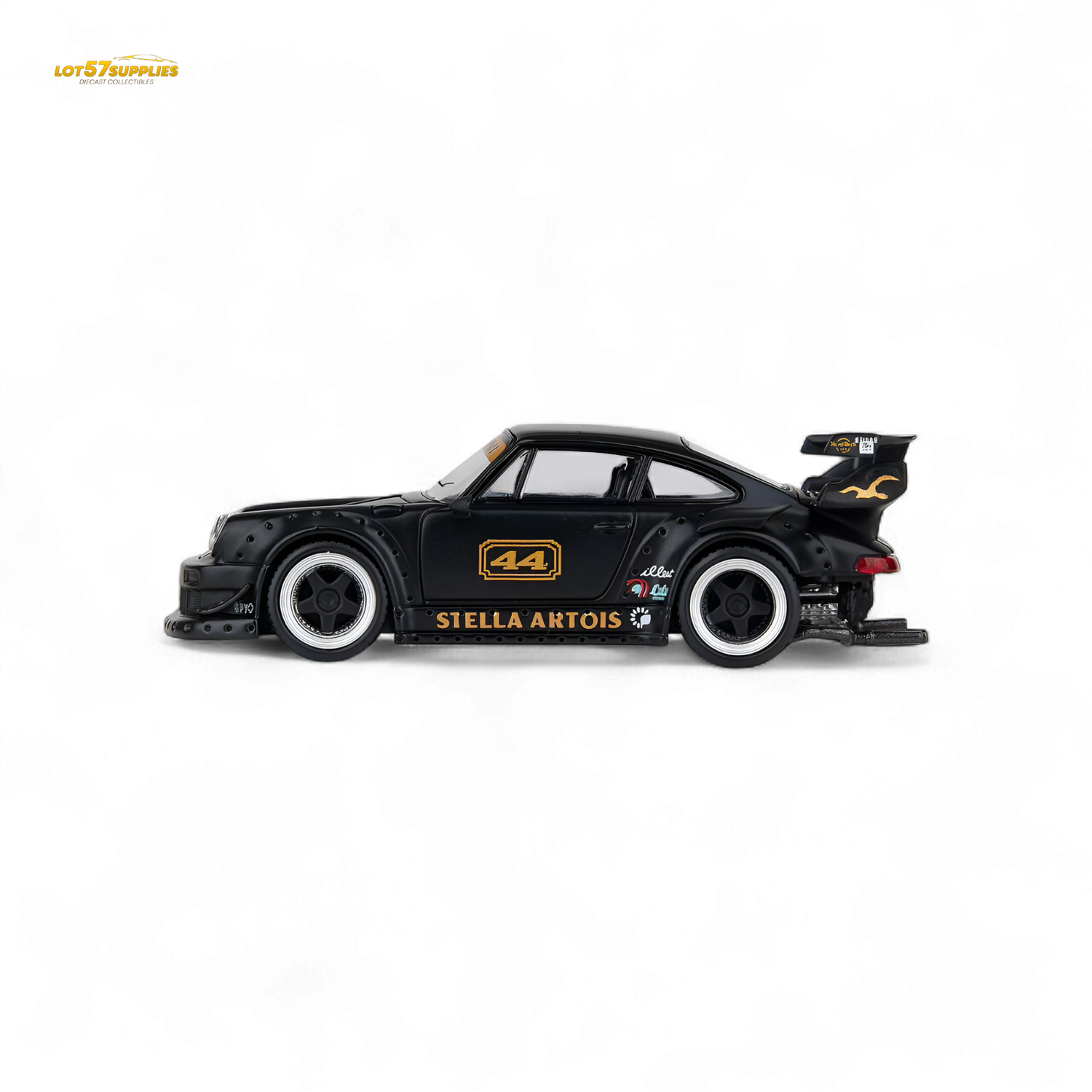 Model Model Porsche RWB 993 Stella Artois #44 Matte Black 1:64