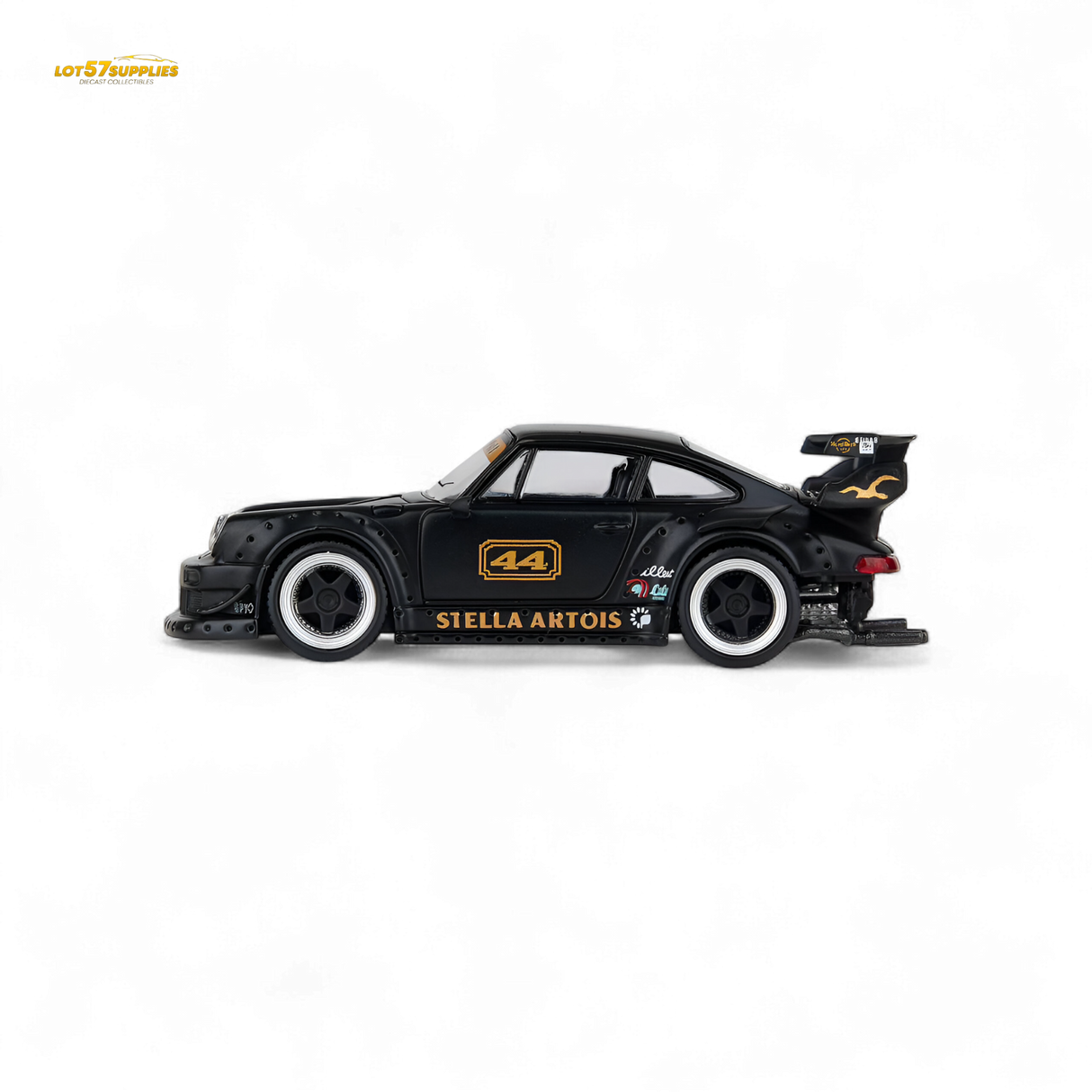 Model Model Porsche RWB 993 Stella Artois #44 Matte Black 1:64