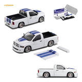 GCD Dodge RAM SRT-10 White Blue Stripe 1:64
