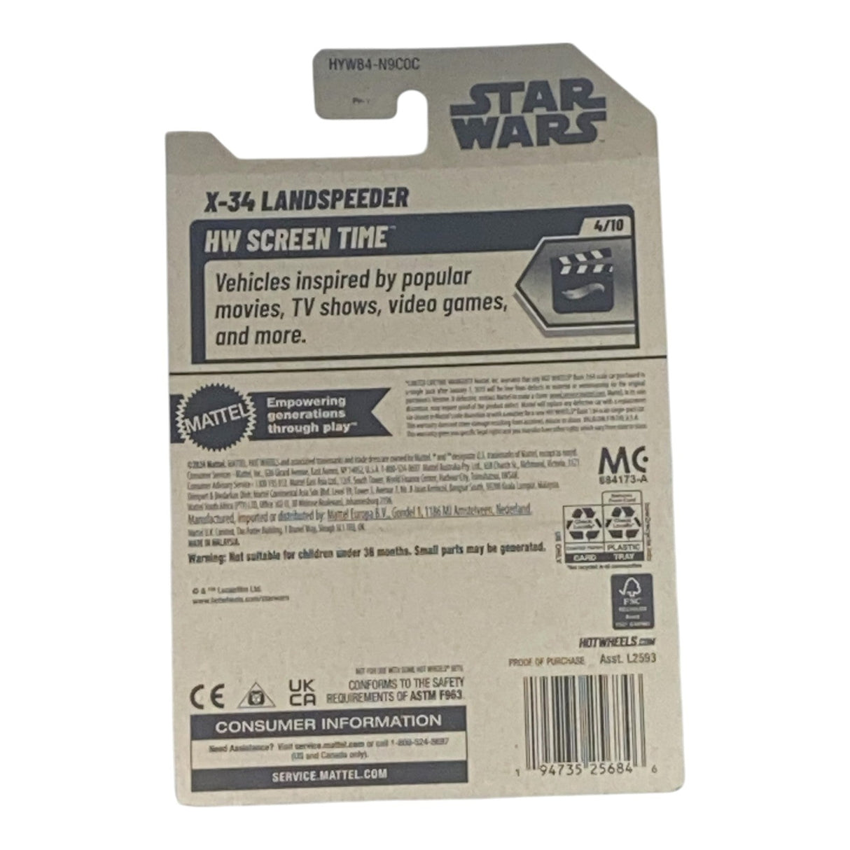 Hot Wheels X-34 Landspeeder - HW Screen Time Series 4/10