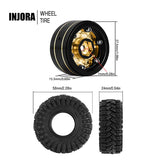 INJORA YQW-1008-1017 1.0" 58*24mm -2.65mm Offset Brass Wheel Set for Micro Crawlers