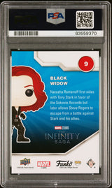 2023 UPPER DECK FUNKO POP MARVEL  BLACK WIDOW FACSIMILE SIGNATURE #9  PSA 9