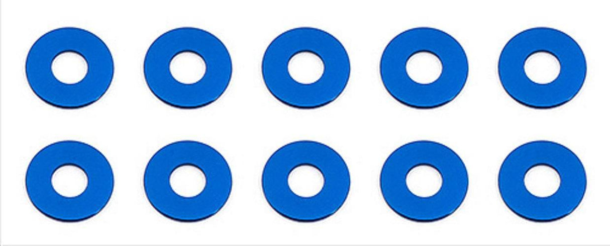 Team Associated 31384 Bulkhead Washers, 7.8x0.5 mm Blue Aluminum RC10F6