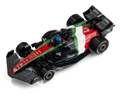AFX AFX22080 Alfa Romeo 2023 F1 Monza HO Scale Slot Car (Green/White/Red) (LWB) (Mega G+)