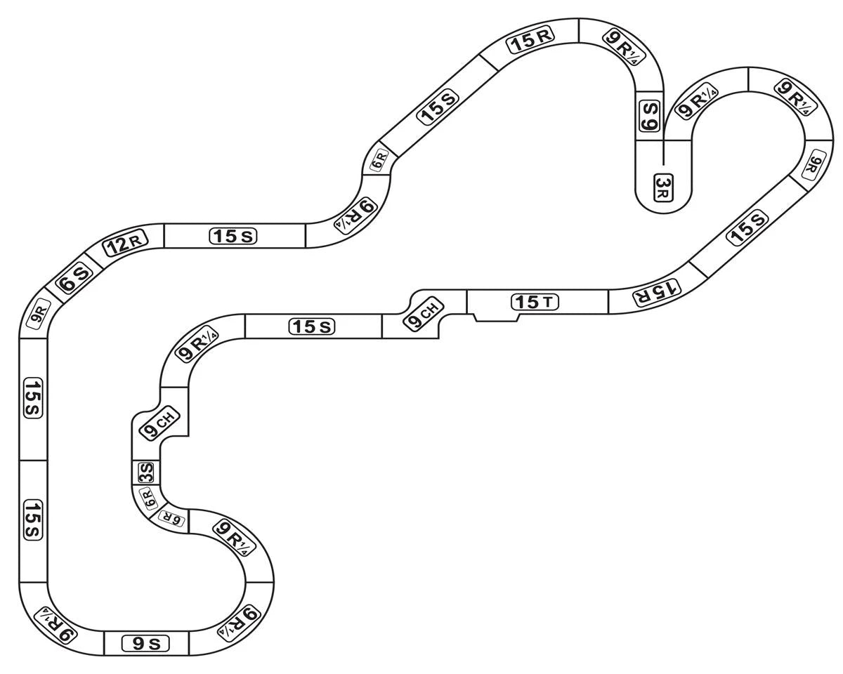 AFX AFX22112 Mega G+ Senna Limited Edition 80s Formula Slot Car Track Set w/Two 80s Formula Cars (LWB) (Mega G+)