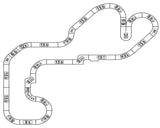 AFX AFX22112 Mega G+ Senna Limited Edition 80s Formula Slot Car Track Set w/Two 80s Formula Cars (LWB) (Mega G+)