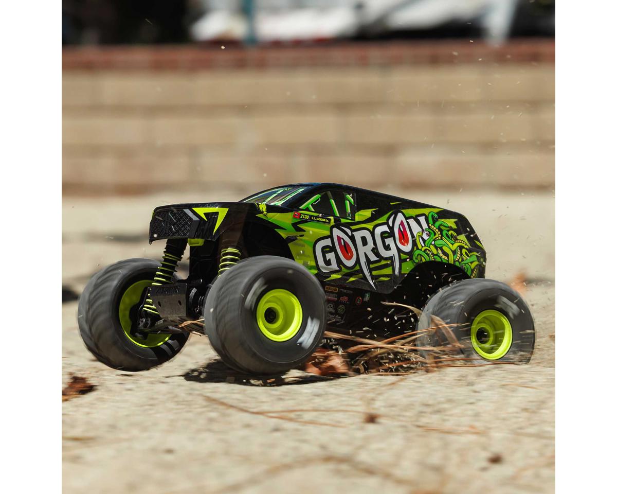 Arrma ARA2130T1 Gorgon Grom 4x4 1/16 RTR Brushed Monster Truck (Yellow) w/SLT2 2.4GHz Radio, Battery & Charger