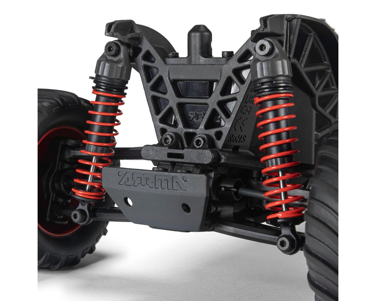 Arrma ARA2130T2 Gorgon Grom 4x4 1/16 RTR Brushed Monster Truck (Red) w/SLT2 2.4GHz Radio, Battery & Charger