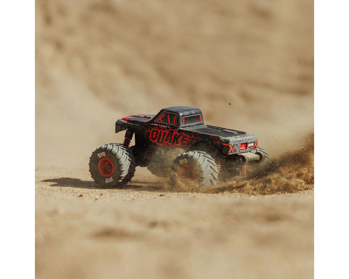 Arrma ARA2137T1 Quake Grom 4x4 1/16 RTR Brushed Monster Truck (Red) w/SLT2 2.4GHz Radio, Battery & Charger