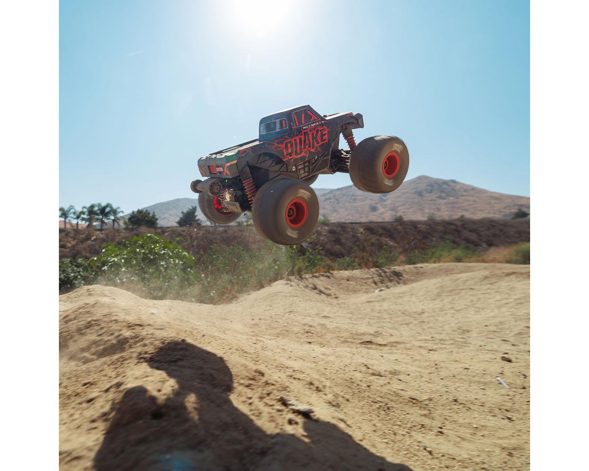 Arrma ARA2137T1 Quake Grom 4x4 1/16 RTR Brushed Monster Truck (Red) w/SLT2 2.4GHz Radio, Battery & Charger