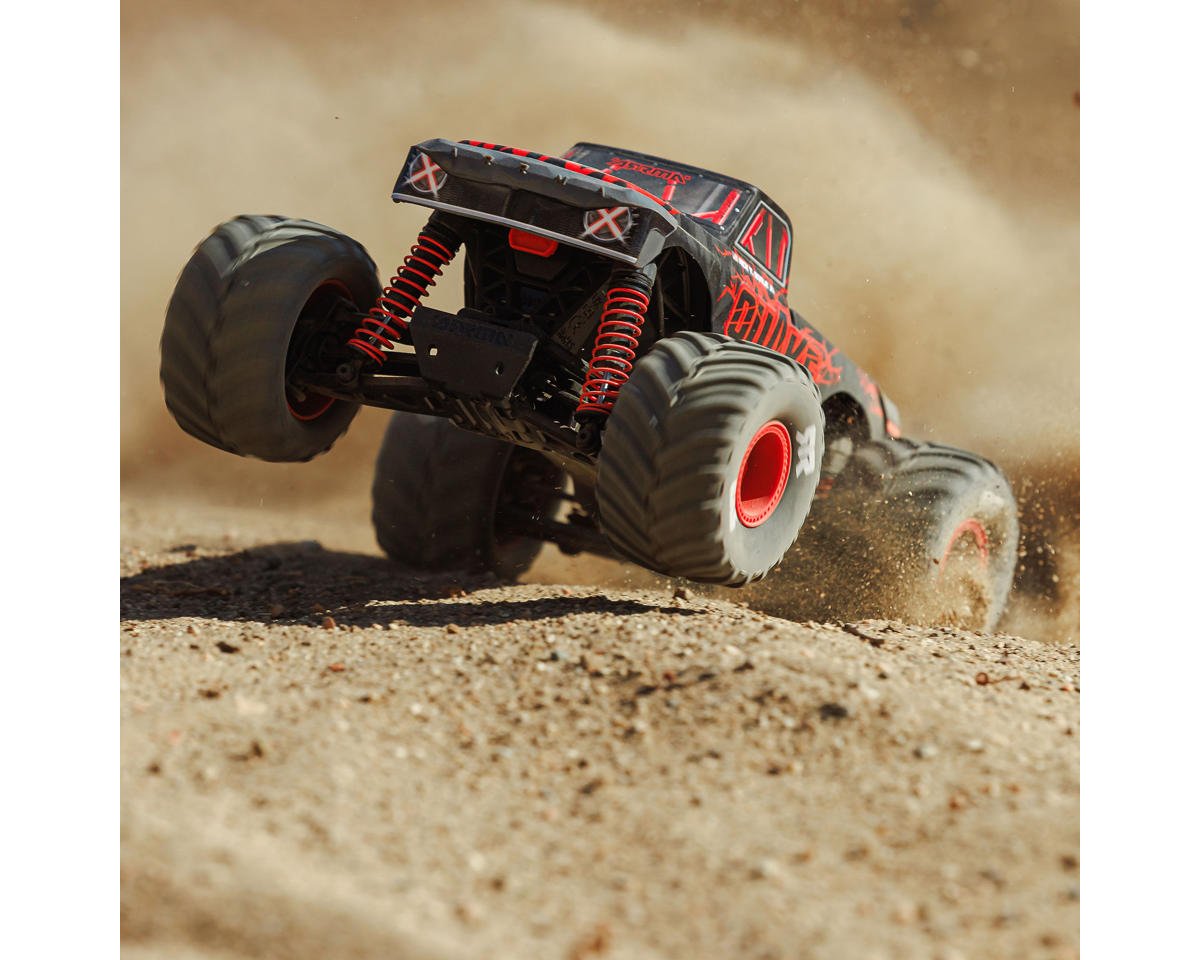 Arrma ARA2137T1 Quake Grom 4x4 1/16 RTR Brushed Monster Truck (Red) w/SLT2 2.4GHz Radio, Battery & Charger