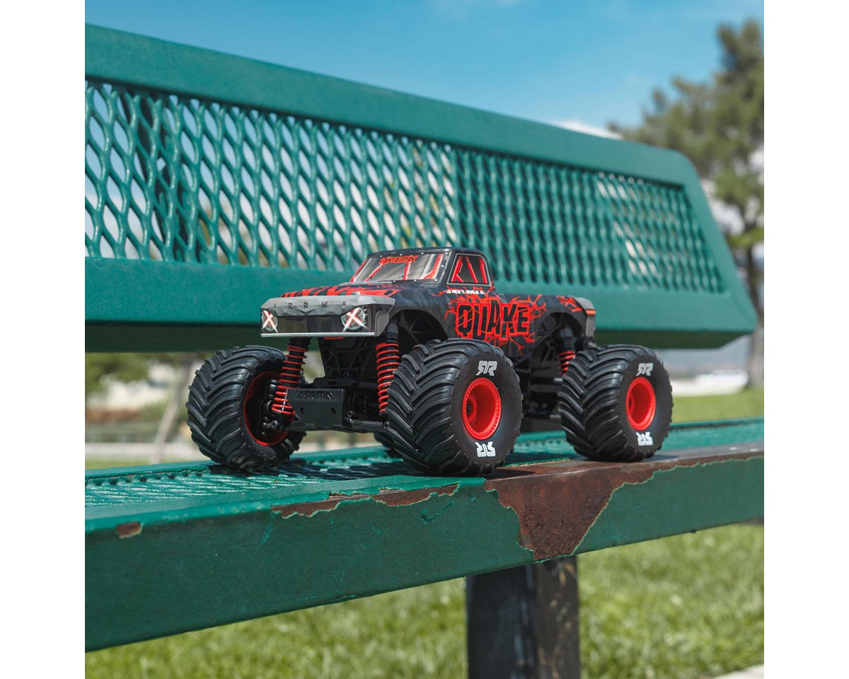 Arrma ARA2137T1 Quake Grom 4x4 1/16 RTR Brushed Monster Truck (Red) w/SLT2 2.4GHz Radio, Battery & Charger