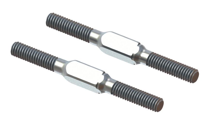 Arrma ARA340176 Steel Turnbuckle M4x45mm Silver (2) Typhon