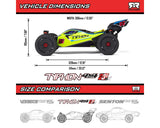 Arrma ARA4306V4T4 Typhon 223S 1/8 BLX Brushless RTR 4WD Buggy (Blue) w/SLT3 2.4GHz Radio & DSC