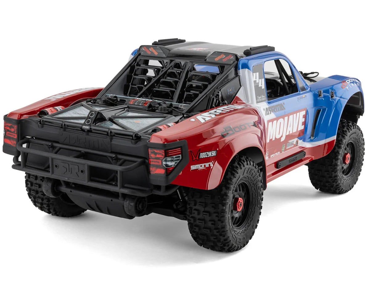 Arrma ARA4404T2 Mojave 4S BLX Brushless 1/8 4WD RTR Electric Desert Truck (Blue/Red) w/Spektrum SLT3 2.4GHz Radio