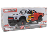 Arrma ARA4404T2 Mojave 4S BLX Brushless 1/8 4WD RTR Electric Desert Truck (Blue/Red) w/Spektrum SLT3 2.4GHz Radio